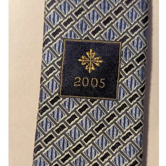 Patek Philippe Pour Ermenegildo Zegna Blue Pattern Silk Tie Limited Edition 2005 - Picture 4 of 12